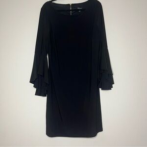 Black Witchy Bellsleeve Gothcore Stretchy Midi Dress